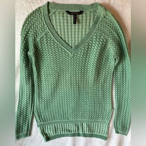 BCBG Maxazria jade green knit sweater loose fitted size Small